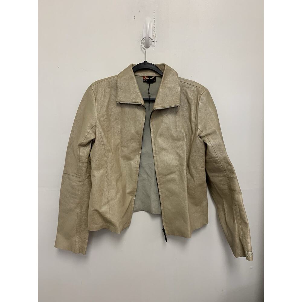 Diesel Vintage Y2K Gold Swan Painted Designer Sport Jacket Size XL